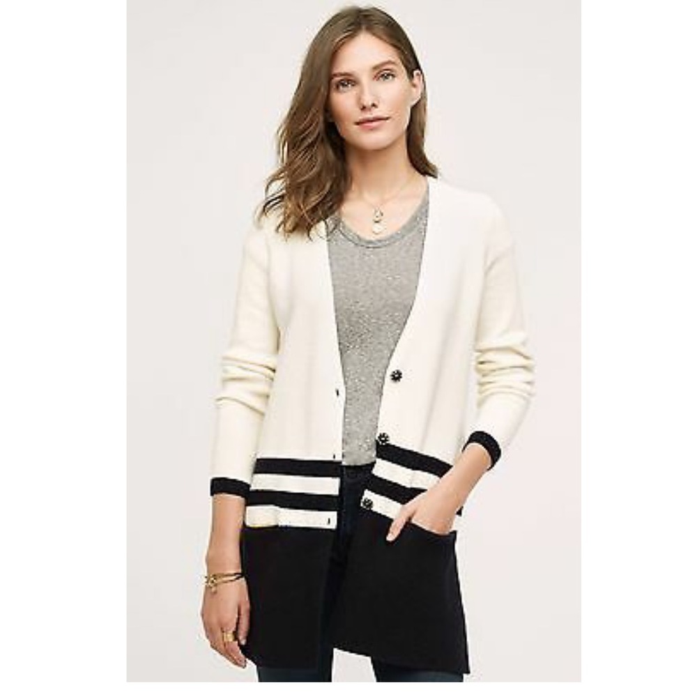 Anthropologie Varsity Cardigan Angel Of The North